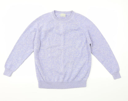 Womens UK Size S Joie De Vivre Purple Pullover Jumper