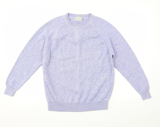 Womens UK Size S Joie De Vivre Purple Pullover Jumper
