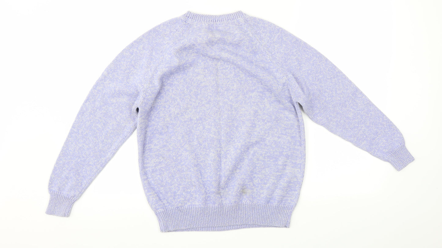 Womens UK Size S Joie De Vivre Purple Pullover Jumper