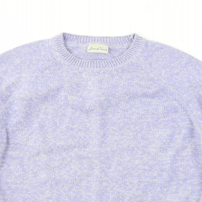 Womens UK Size S Joie De Vivre Purple Pullover Jumper