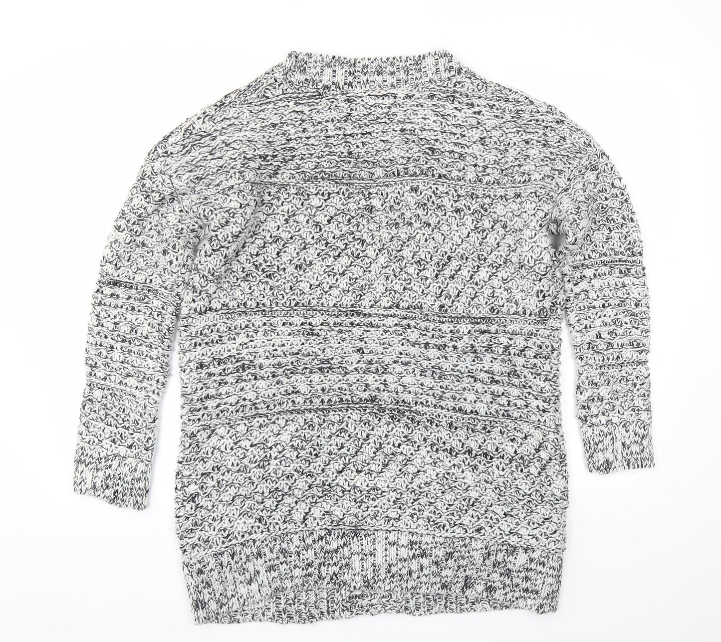 Womens UK Size S Papaya Grey Cardigan Jumper