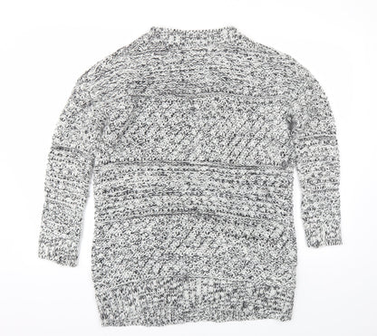 Womens UK Size S Papaya Grey Cardigan Jumper