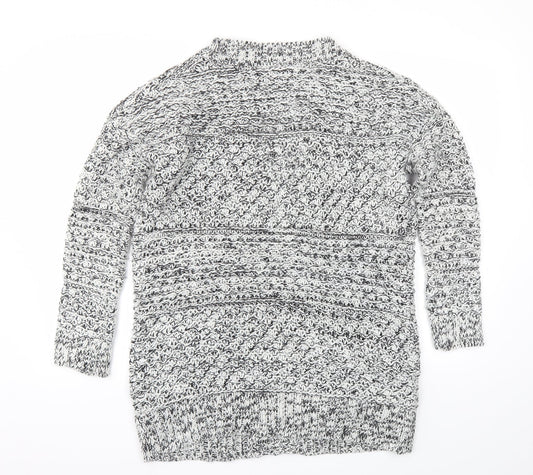 Womens UK Size S Papaya Grey Cardigan Jumper