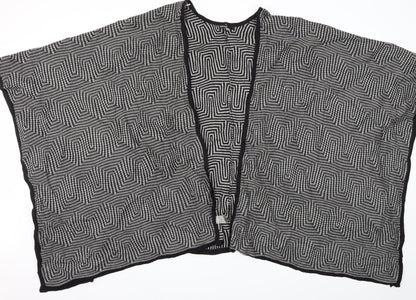 KENSIE Womens Black Houndstooth  Cardigan Jumper One Size