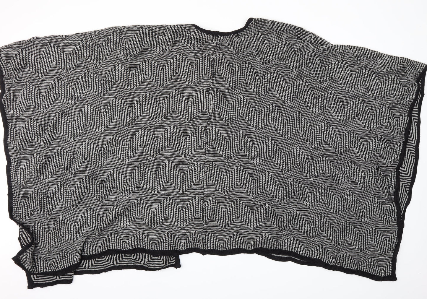 KENSIE Womens Black Houndstooth  Cardigan Jumper One Size