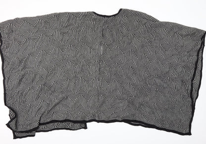 KENSIE Womens Black Houndstooth  Cardigan Jumper One Size