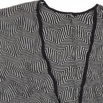 KENSIE Womens Black Houndstooth  Cardigan Jumper One Size