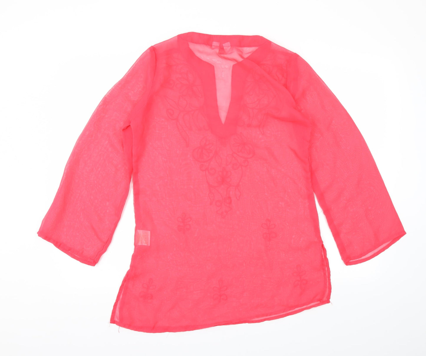 Primark Womens Pink   Basic T-Shirt Size 10  - over swimming costume dress