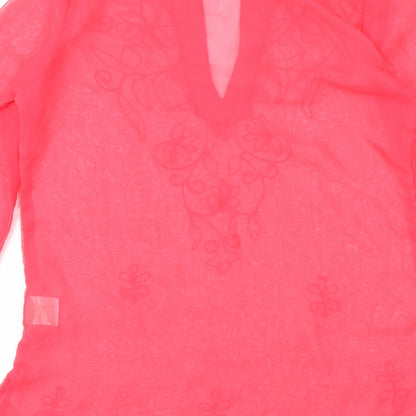 Primark Womens Pink   Basic T-Shirt Size 10  - over swimming costume dress