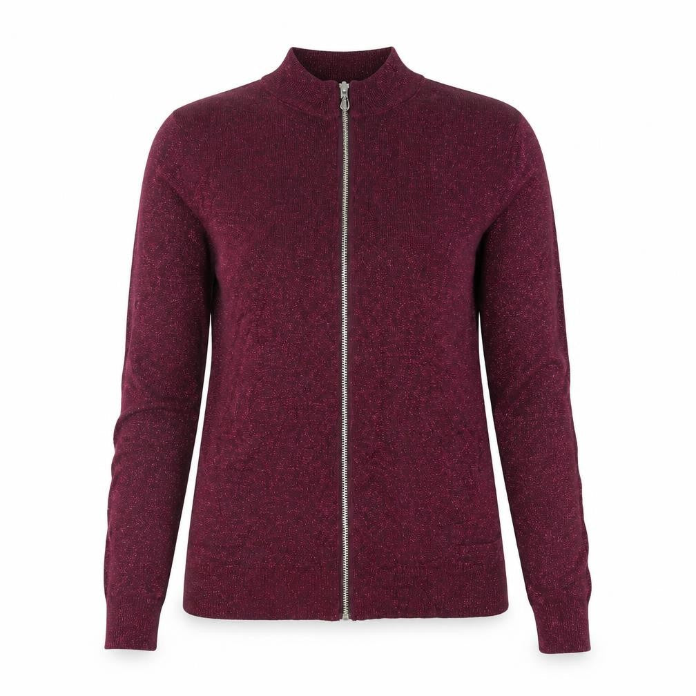Womens UK Size 6 Primark Purple Full Zip Jumper