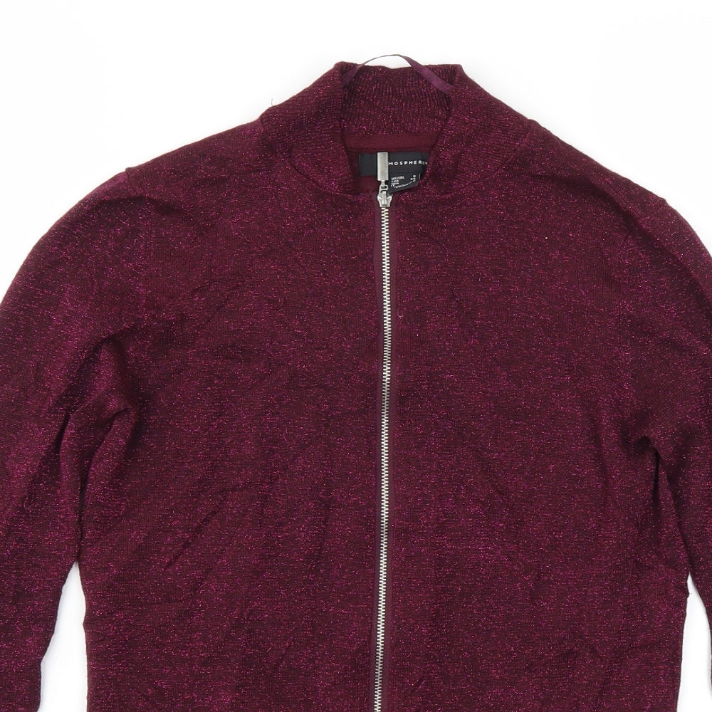 Primark Womens Purple   Full Zip Jumper Size 6