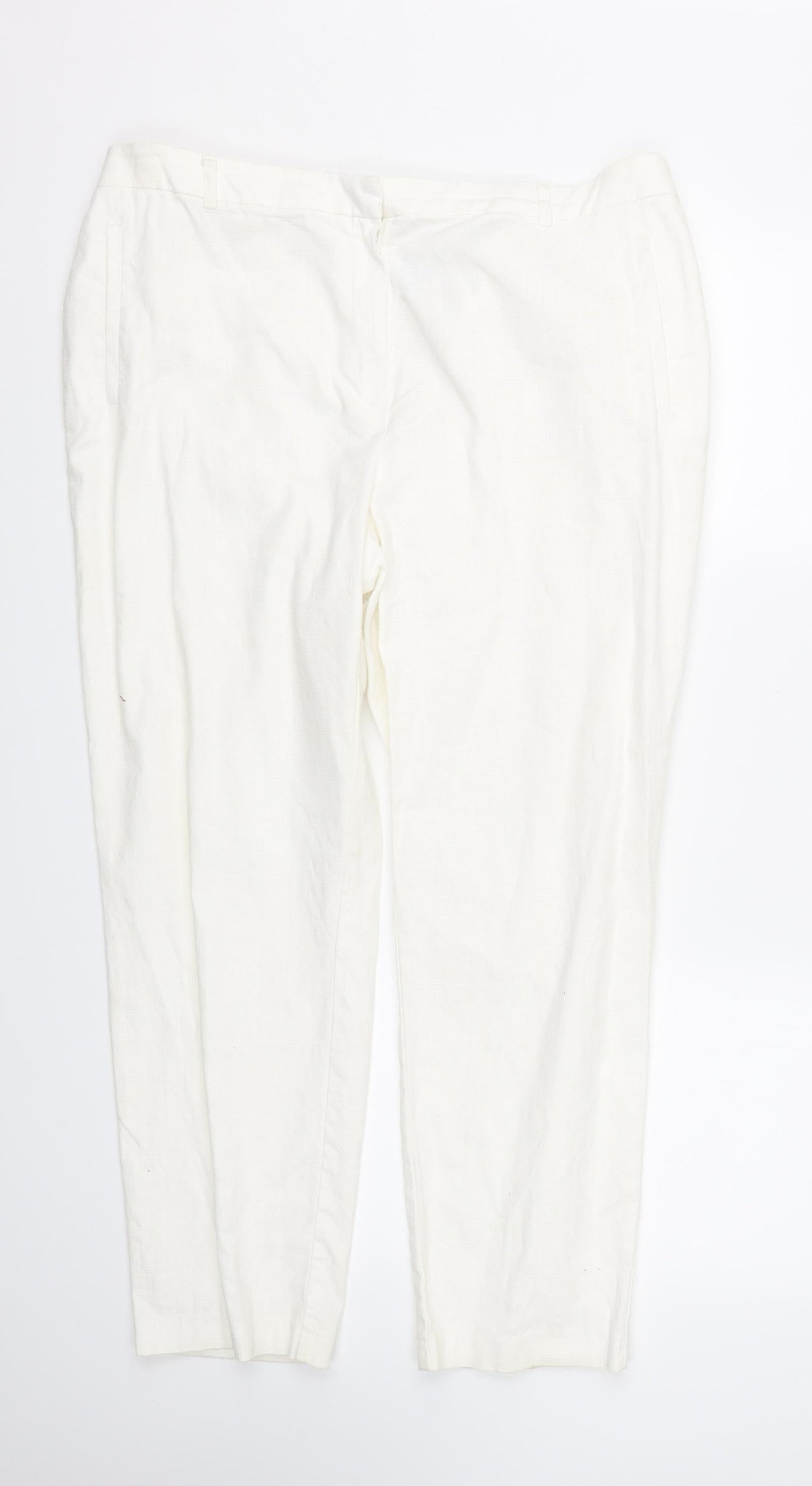 Womens UK Size 18 NEXT Regular Fit  White Trousers