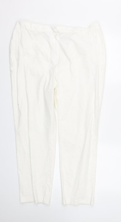 Womens UK Size 18 NEXT Regular Fit  White Trousers