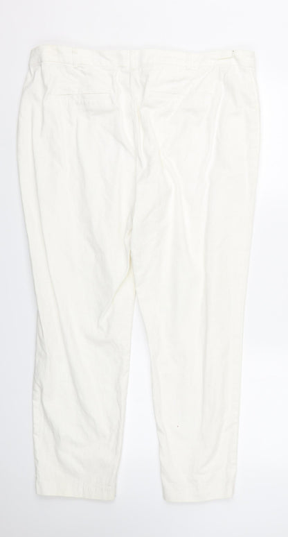 Womens UK Size 18 NEXT Regular Fit  White Trousers
