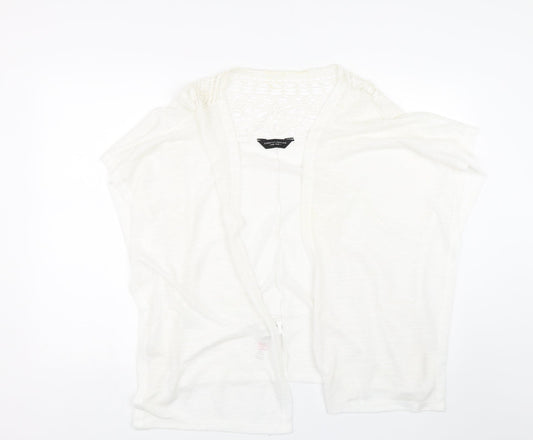 Womens UK Size L Dorothy Perkins White Cardigan Jumper