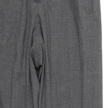 Matalam Mens Grey Houndstooth  Trousers  Size 30 in L24 in