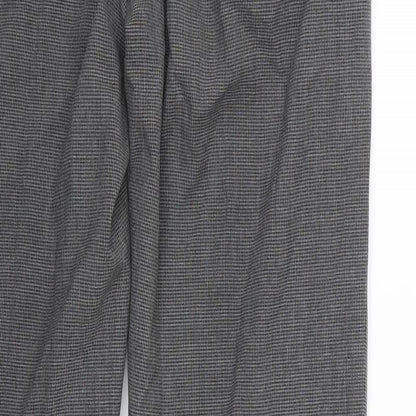 Matalam Mens Grey Houndstooth  Trousers  Size 30 in L24 in
