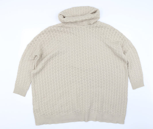 Womens UK Size S H&M Brown Pullover Jumper
