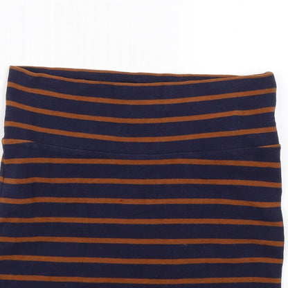 XXI Womens Blue Striped  Straight & Pencil Skirt Size M