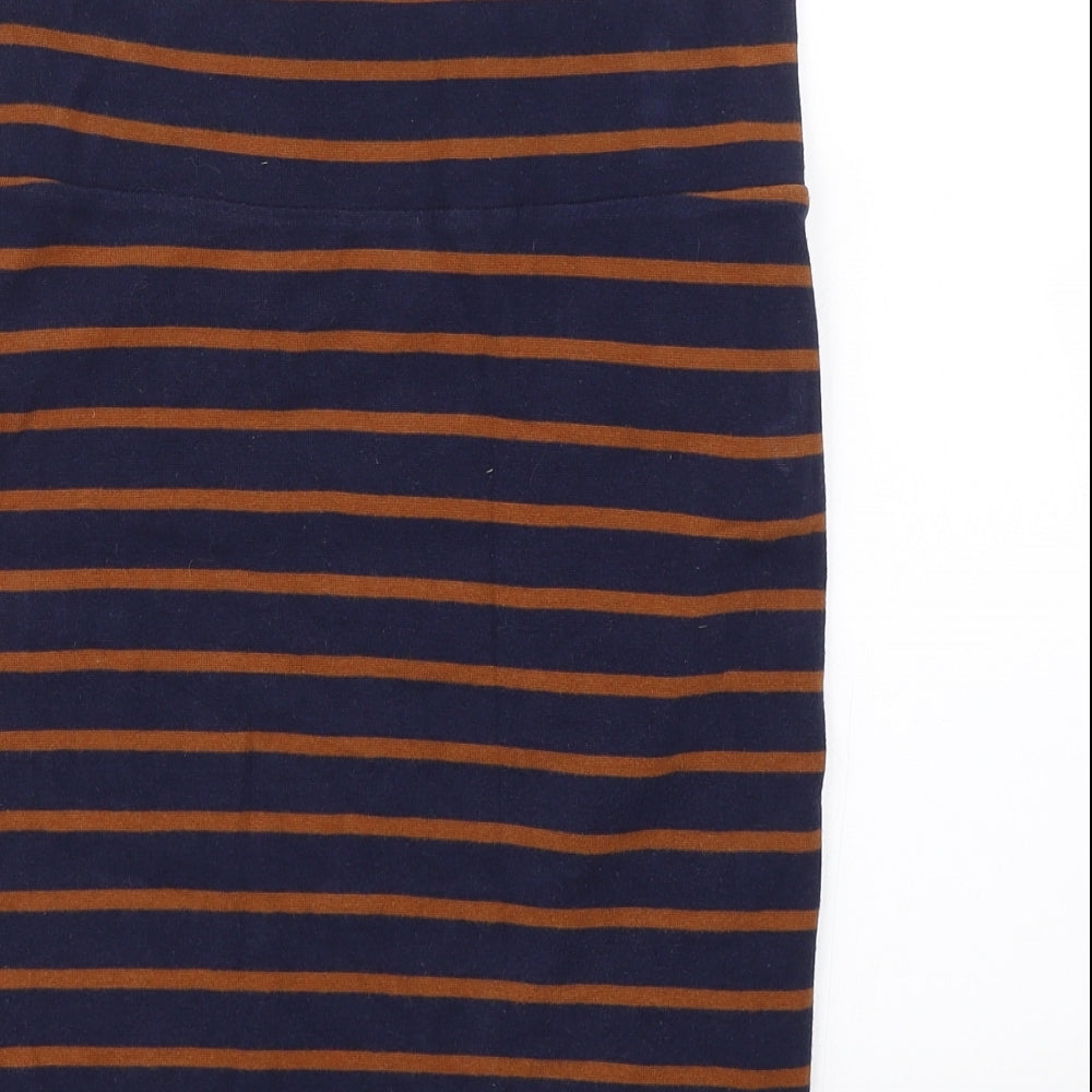 XXI Womens Blue Striped  Straight & Pencil Skirt Size M