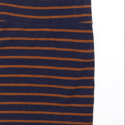 XXI Womens Blue Striped  Straight & Pencil Skirt Size M