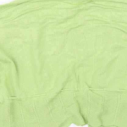 Womens UK Size 10 Preworn Green Cardigan Jumper