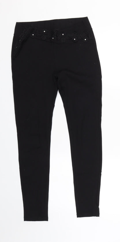 LD stye Womens Black   Trousers  Size M L25.5 in