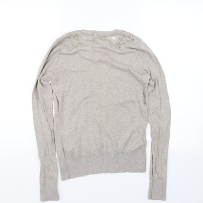 Womens UK Size 8 Topshop Brown Pullover Jumper