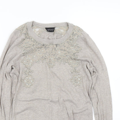 Womens UK Size 8 Topshop Brown Pullover Jumper