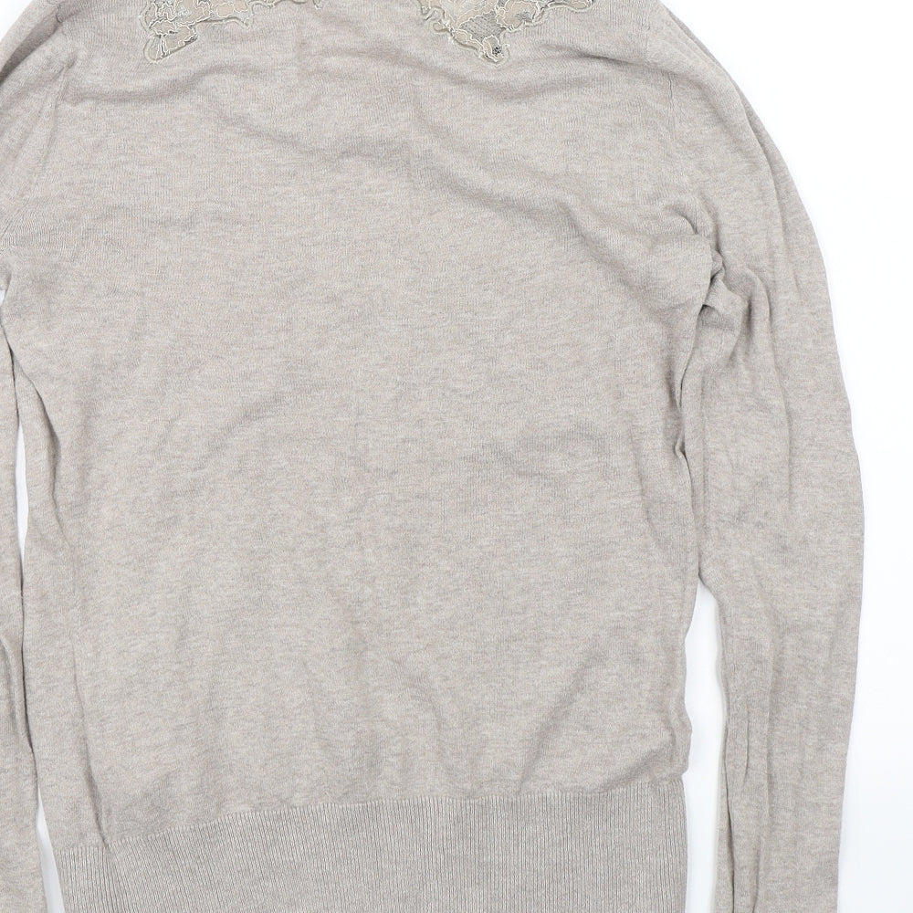 Womens UK Size 8 Topshop Brown Pullover Jumper