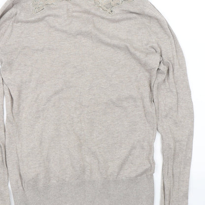 Womens UK Size 8 Topshop Brown Pullover Jumper
