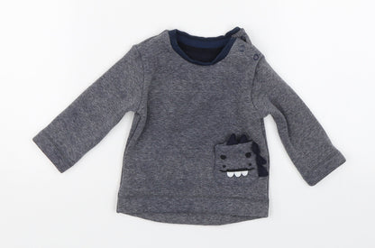 George Baby Grey   Pullover Jumper Size 3-6 Months  - Dinosaur