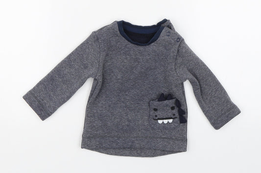George Baby Grey   Pullover Jumper Size 3-6 Months  - Dinosaur