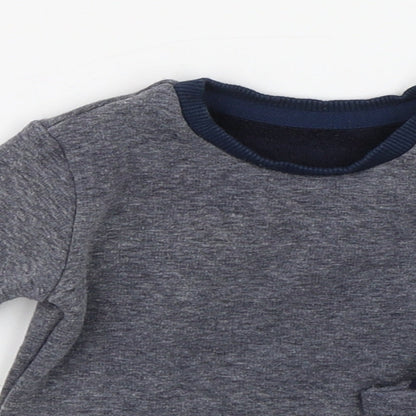 George Baby Grey   Pullover Jumper Size 3-6 Months  - Dinosaur