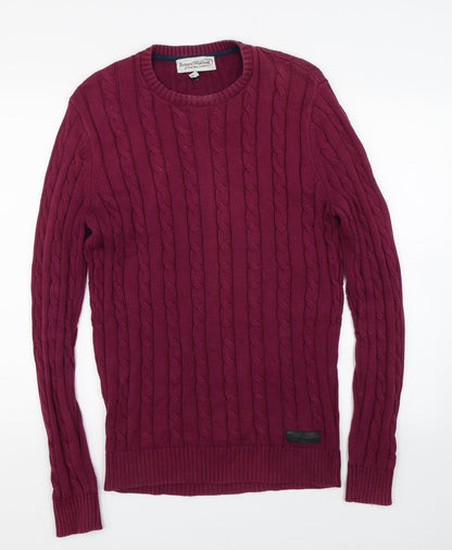 Bernard Weatherhill Womens Purple  Knit Pullover Jumper Size S