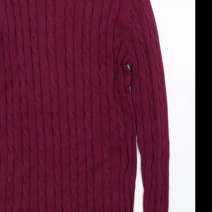Bernard Weatherhill Womens Purple  Knit Pullover Jumper Size S
