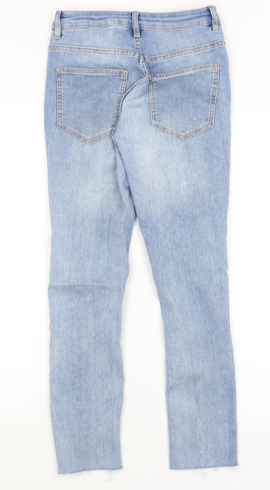 Womens UK Size 8 Divided Regular Fit Capri Blue Jeans