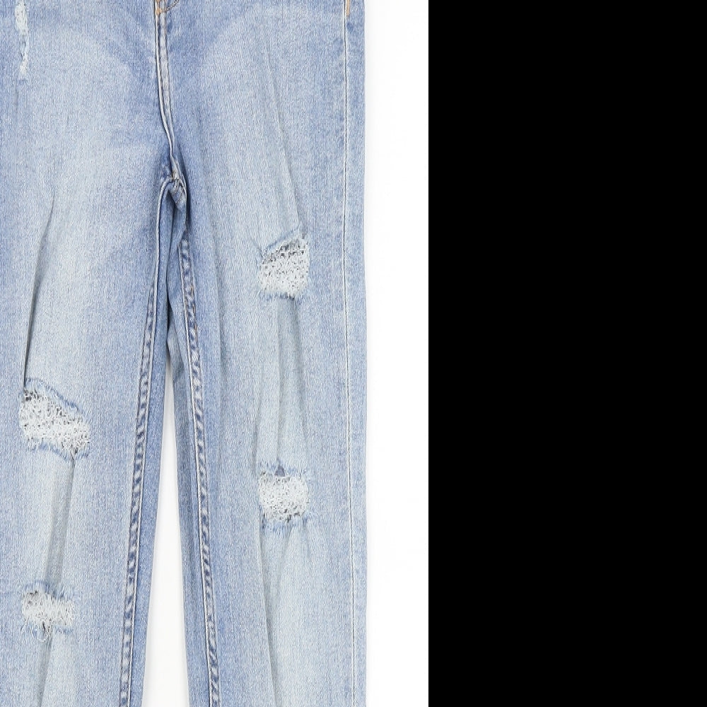 Womens UK Size 8 Divided Regular Fit Capri Blue Jeans