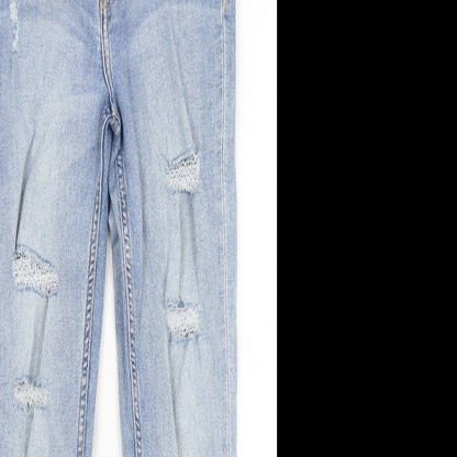 Womens UK Size 8 Divided Regular Fit Capri Blue Jeans