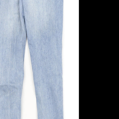 Womens UK Size 8 Divided Regular Fit Capri Blue Jeans