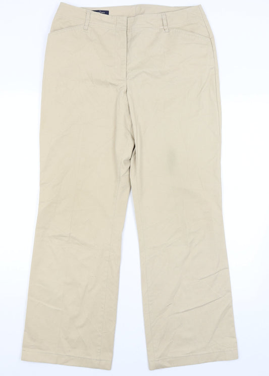 Lands End Womens Beige   Trousers  Size 10 L28 in
