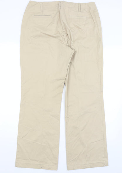 Lands End Womens Beige   Trousers  Size 10 L28 in