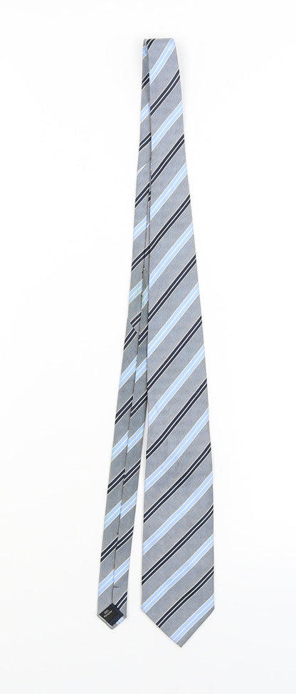 George Mens Blue Striped   Tie One Size