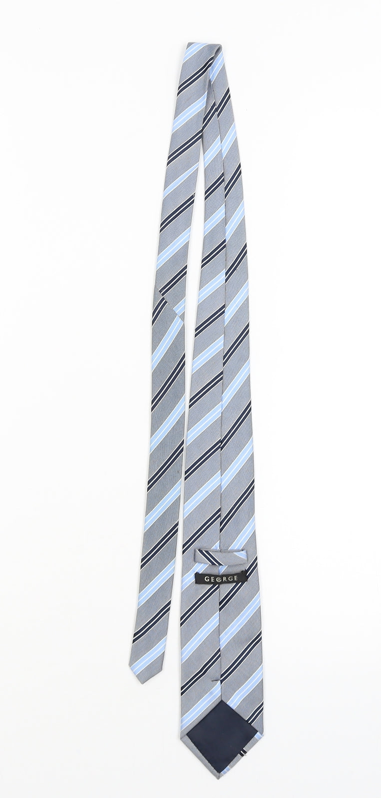 George Mens Blue Striped   Tie One Size