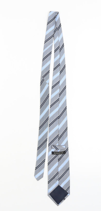 George Mens Blue Striped   Tie One Size