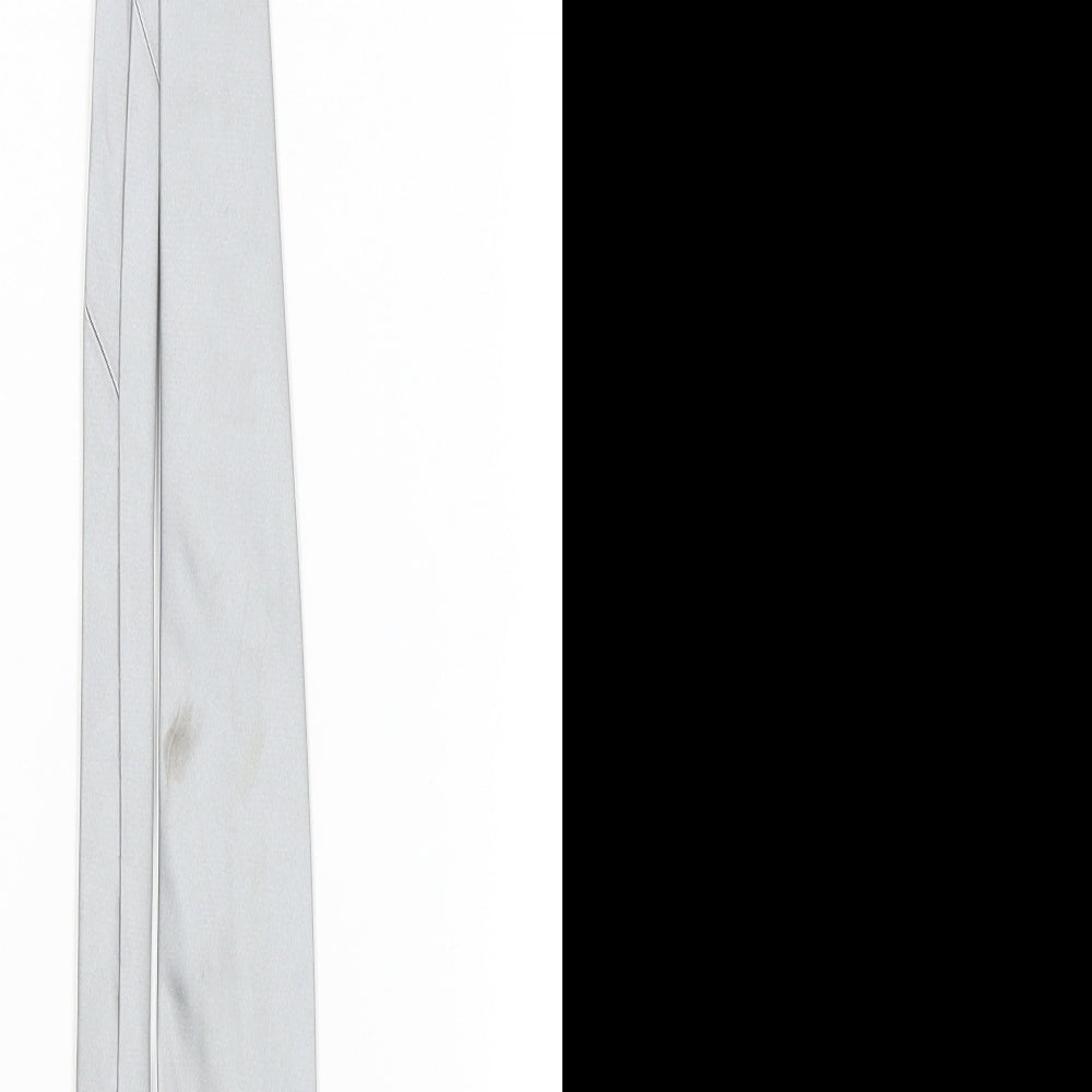 NEXT Mens Silver Grenadine  Pointed Tie One Size