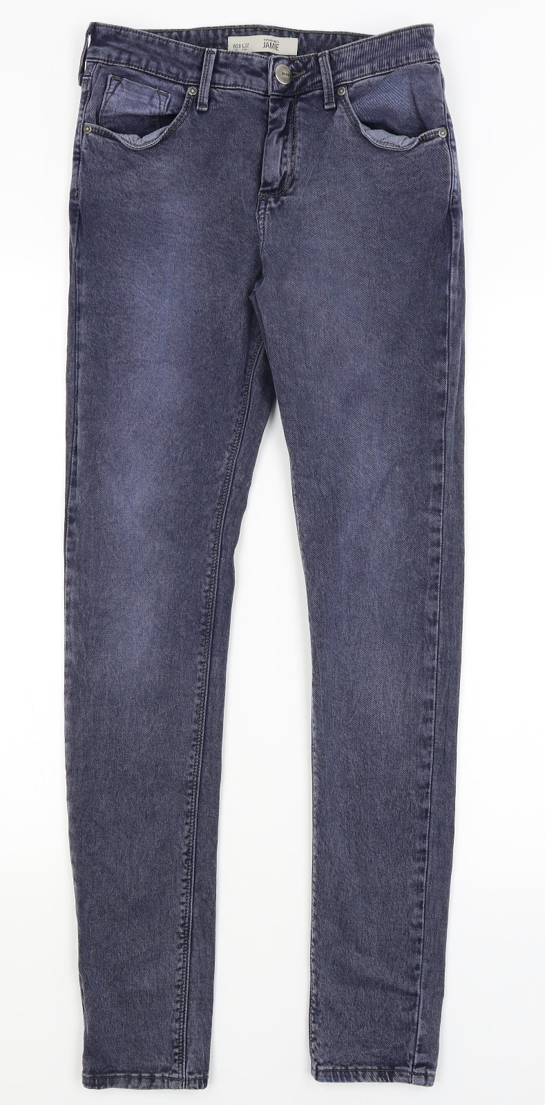 Topshop Womens Blue   Skinny Jeans Size 28 in L30 in