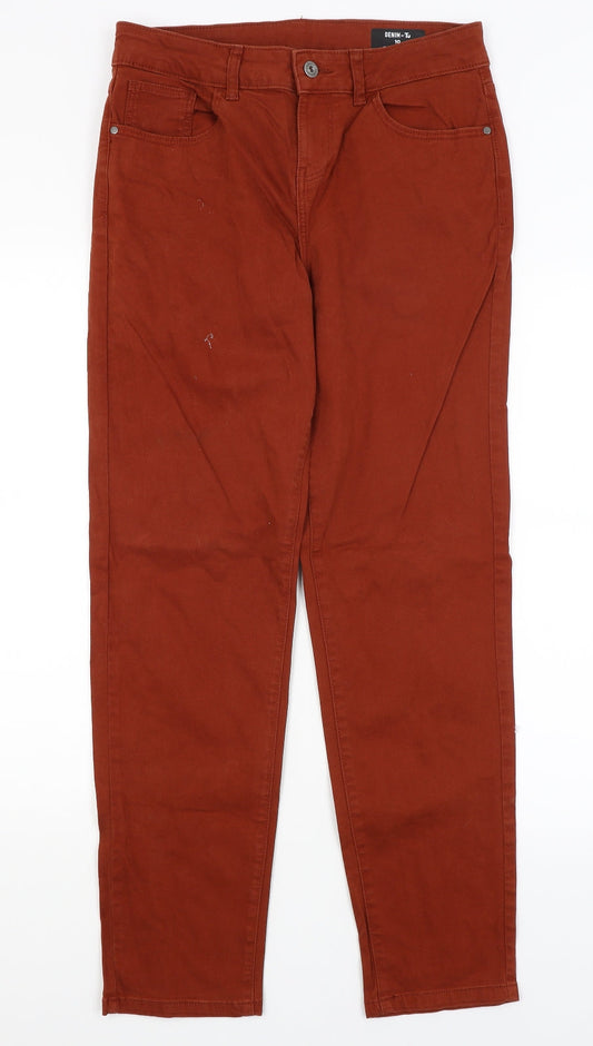 TU Womens Red   Straight Jeans Size 10 L29 in