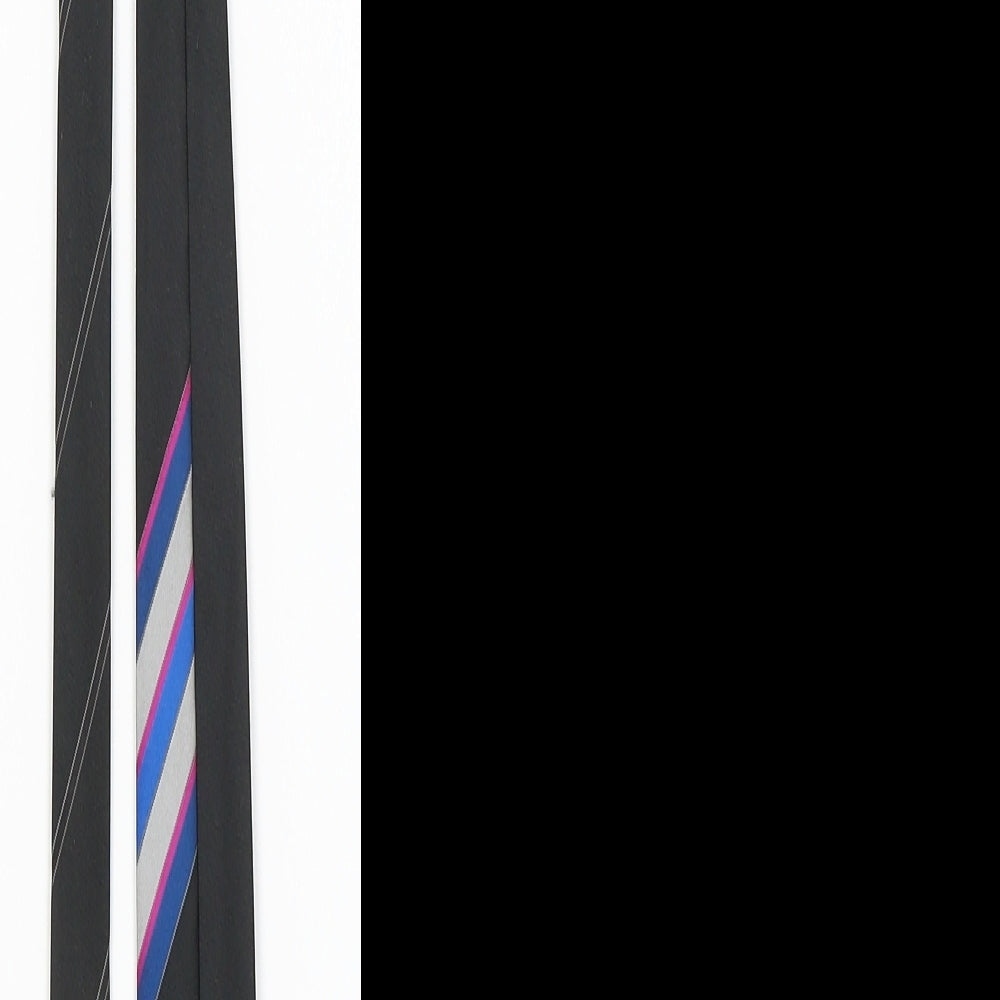 Jose Piscador Mens Black Striped  Pointed Tie One Size