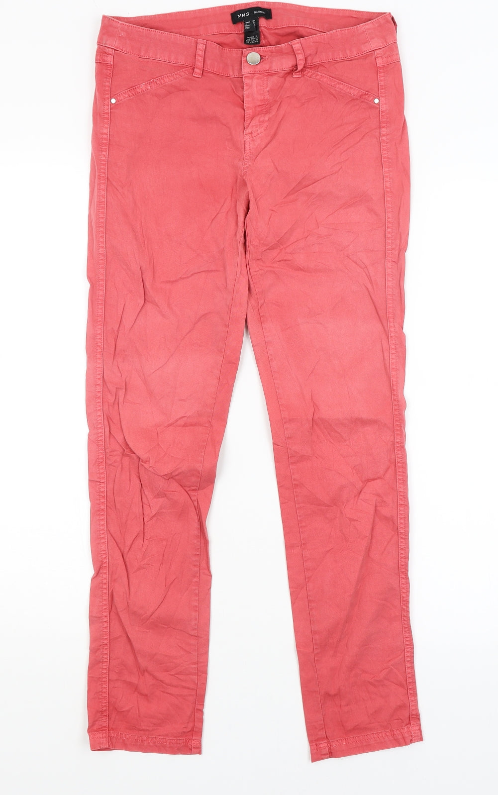 Womens UK Size 6 MNG Regular Fit Skinny Red Jeans